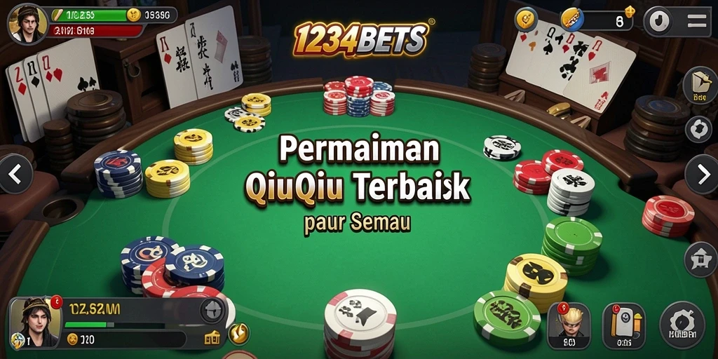 Tampilan screenshot gameplay QiuQiu yang menarik di 1234BETS.
