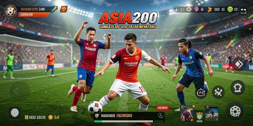 Screenshot gameplay ASIA200 dengan aksi olahraga yang seru dan kompetitif.