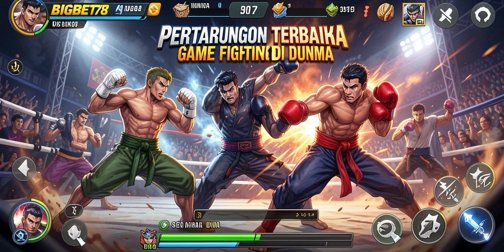 Tangkapan layar gameplay BIGBET78 menampilkan pertarungan seru dan karakter yang unik.