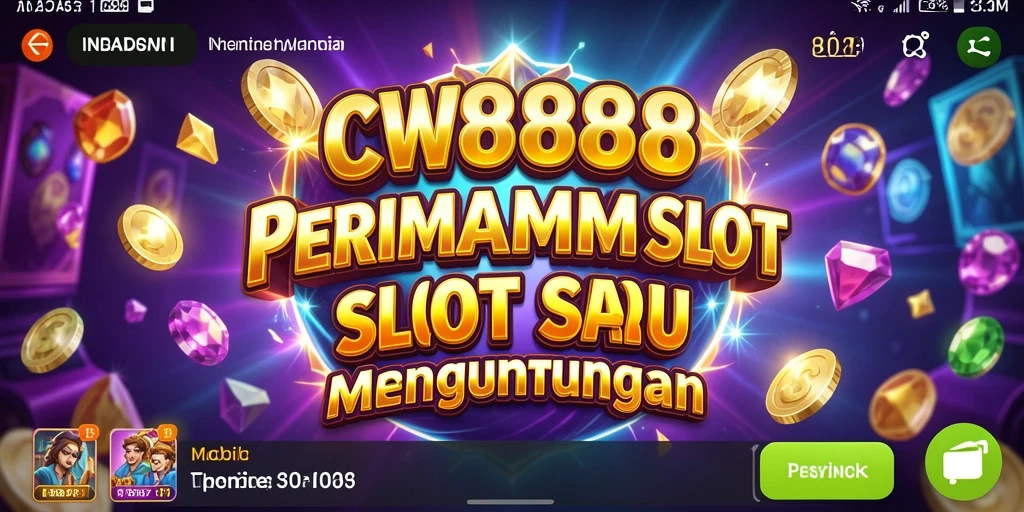 Screenshot gameplay CW8888 menampilkan keseruan dan fitur berlian dalam permainan slot.