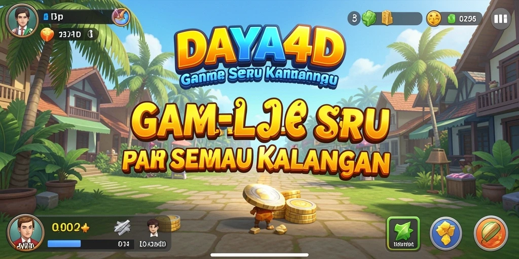 Tampilan gameplay DAYA4D yang menyenangkan dan berwarna-warni.