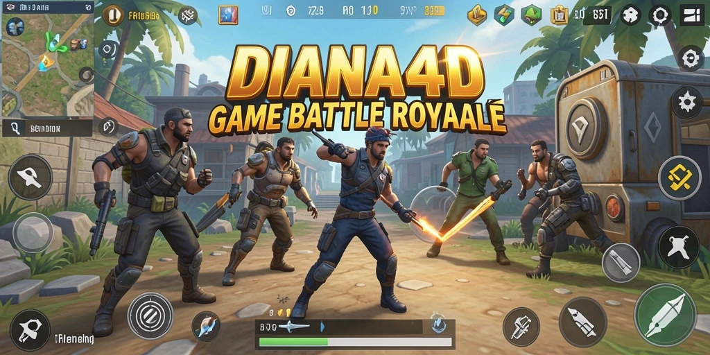 Gameplay seru DIANA4D dalam pertempuran Battle Royale.
