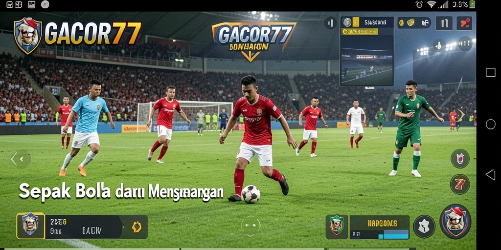 Tampilan gameplay GACOR77 dengan aksi seru di lapangan.