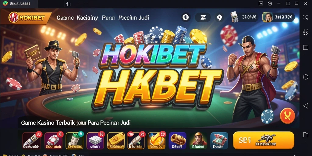 Screenshot gameplay HOKIBET menampilkan suasana kasino yang mengasyikkan.