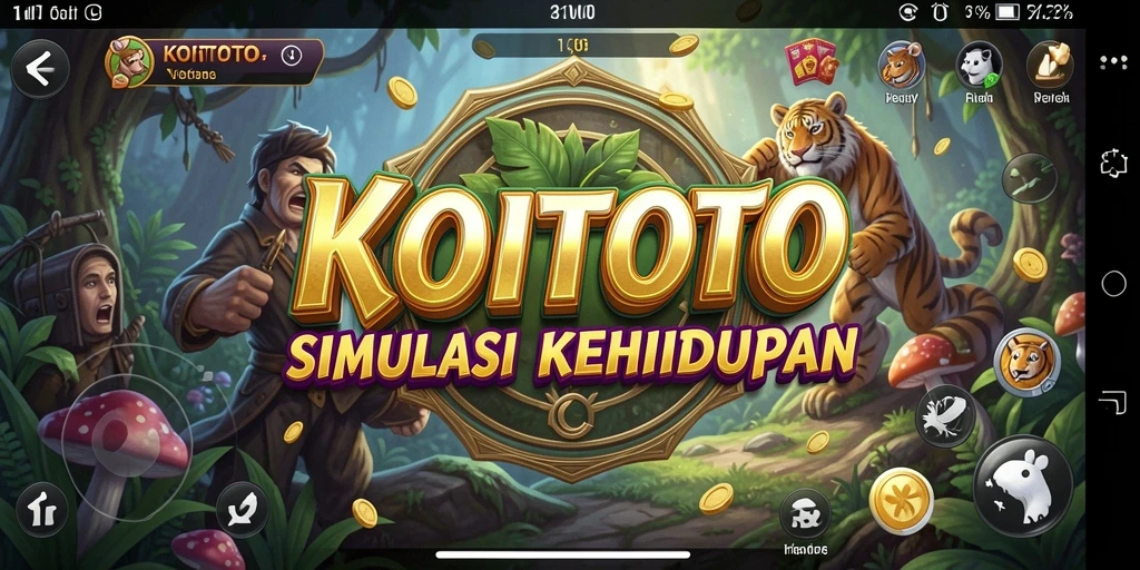 Tampilan gameplay menarik dari KOITOTO yang menunjukkan simulasi kehidupan.
