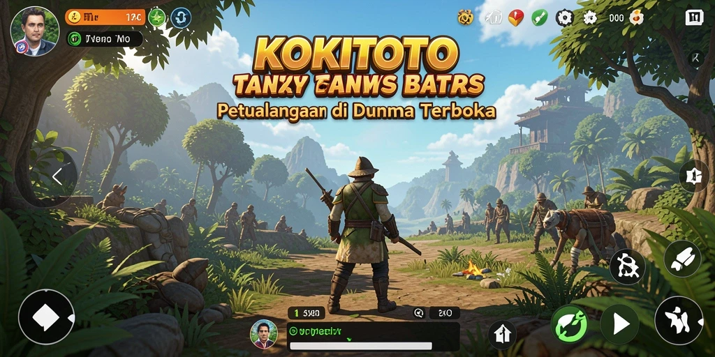 Tampilan gameplay KOKITOTO yang menakjubkan di dunia terbuka.