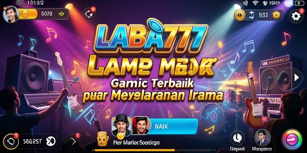 Tampilan gameplay LABA777 yang menarik dengan berbagai lagu dan tantangan.
