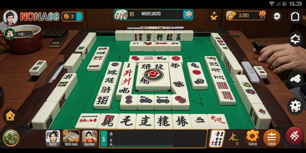 Screenshot NONA88 menampilkan gameplay Mahjong yang seru dan menantang.
