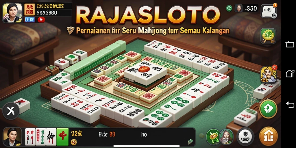 Screenshot gameplay menampilkan keasyikan bermain Mahjong di RAJASLOTO.