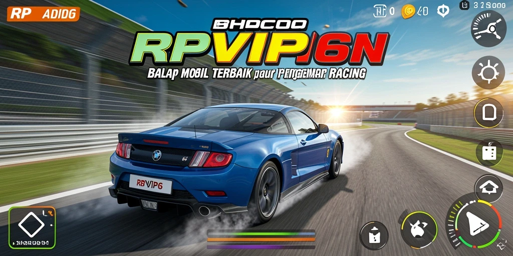Tampilan gameplay RPVIP6 menampilkan aksi balap yang mendebarkan.