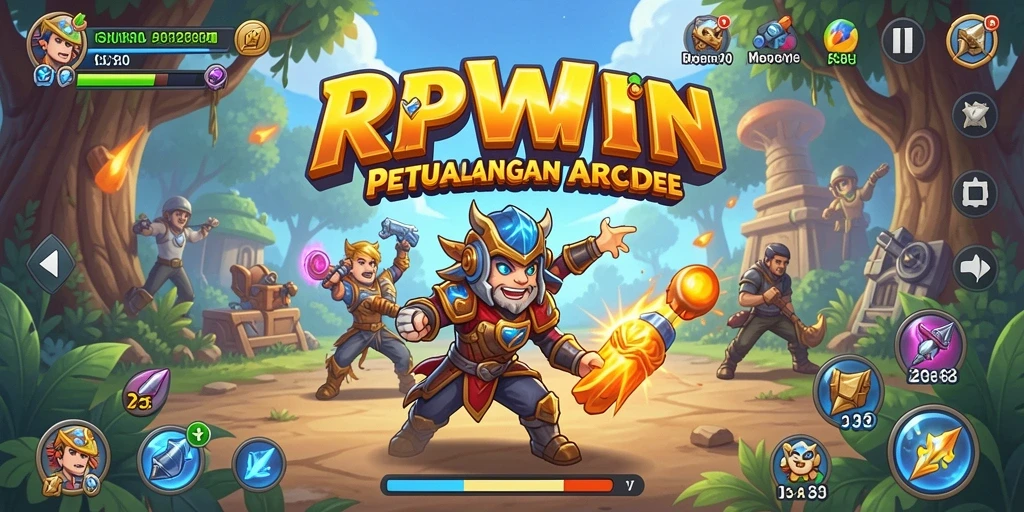 Tampilan gameplay RPWIN yang dinamis dan memukau.