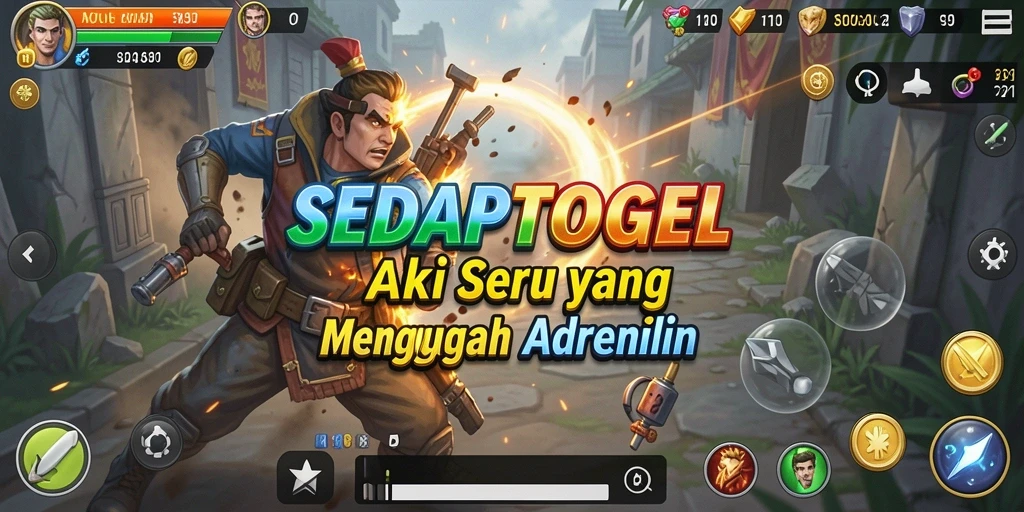 Tampilan gameplay SEDAPTOGEL yang mengesankan dengan aksi penuh gerakan.