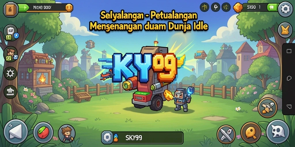 Tampilan screenshot yang menampilkan gameplay santai dan mengasyikkan dari SKY99.