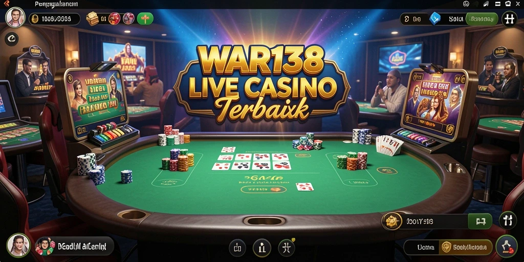 Tampilan gameplay Live Casino yang menarik dan interaktif di WAR138.