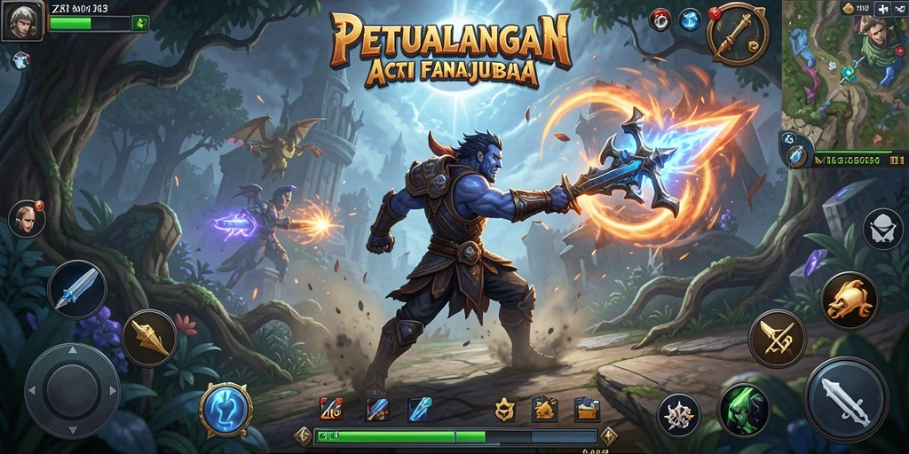 Tangkapan layar gameplay ZK3 yang menunjukkan pertarungan epik dan grafis menawan.